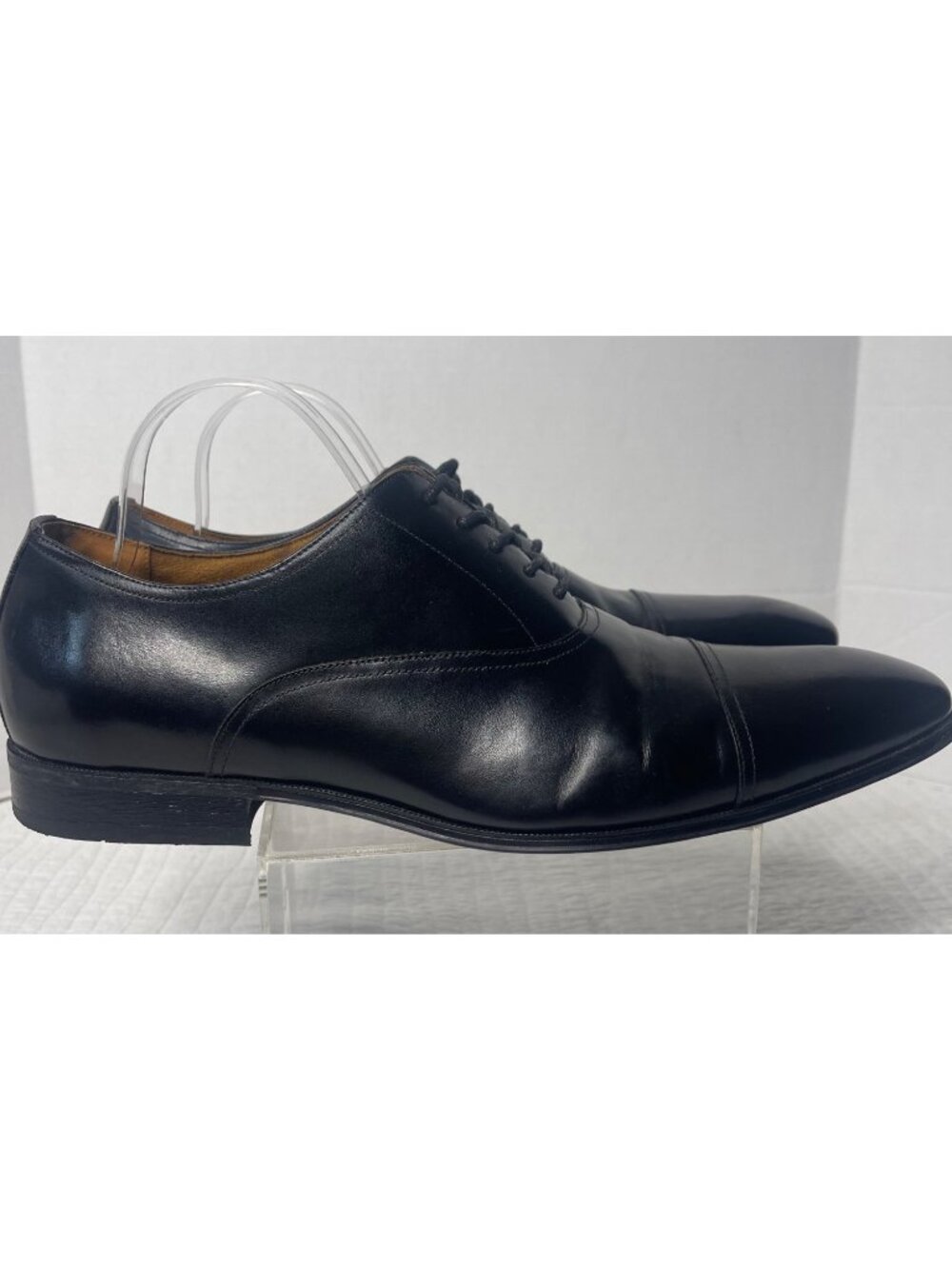 Florsheim Black Leather Mens Corbetta Cap Toe Oxford Dress Shoes 13D Office - Picture 3 of 9